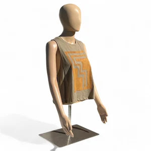 Tank Top in Olive Green w Ochre