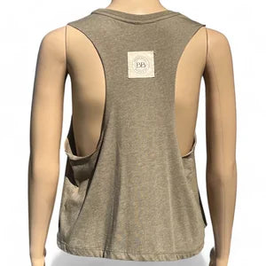 Tank Top in Olive Green w Ochre