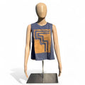 Tank Top in Navy w Ochre