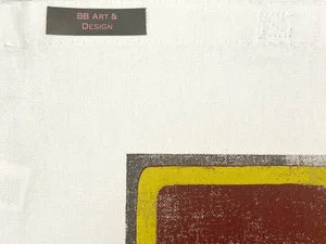Tote in White w Maroon & Yellow Print (Copy)