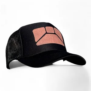 Trucker Hat Black & Bubblegum Pink