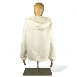 Women's Hoodie in Ivory with Mud & Burnt Orange Print szL