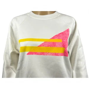 Women's Crewneck Sweatshirt in Off White, Miami Vice Collection SzXS