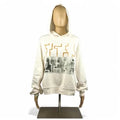 Womens Hoodie in Ivory w Golden Mustard & Faded Forrest szL