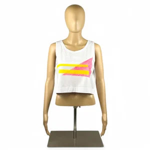 Women's Cropped Tank Top in Crisp White, Miami Vice Collection