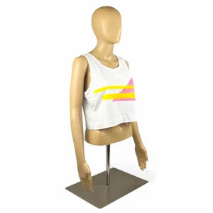Women's Cropped Tank Top in Crisp White, Miami Vice Collection