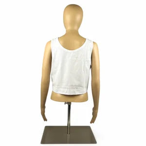 Women's Cropped Tank Top in Crisp White, Miami Vice Collection