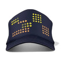 Trucker Hat in Navy w Coral & Yellow