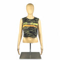 Tank Top in Camo w Neon Yellow & Tangerine szM