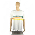 Mens T-Shirt in White, Tangerine, Neon Yellow & Forrest szL