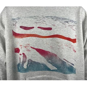 Unisex Hoodie in Grey w Multi Color Print SzXL