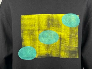 Unisex Hoodie in Black w Planet Print SzL