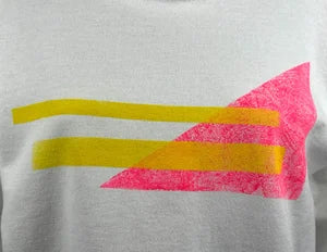 Unisex Hoodie in White with Miami Vice Print sz S