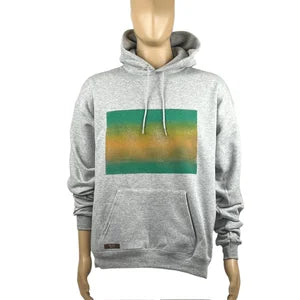 Unisex Hoodie in Grey with "Balayage" Print.  SzL