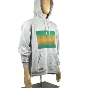 Unisex Hoodie in Grey with "Balayage" Print.  SzL