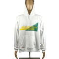 Unisex Hoodie in White with Miami Vice Print SzL