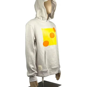 Unisex Sand Colored Hoodie in "Planet" Print.  Sz M